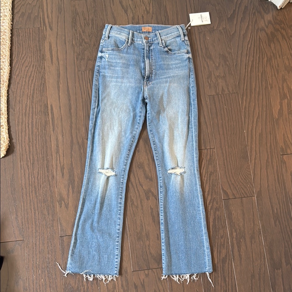 Mother Hustler Ankle Fray Jeans